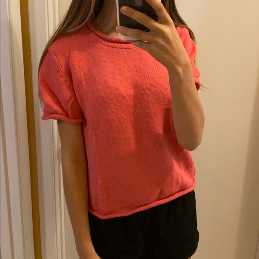 sweater T-shirt, pink, size M